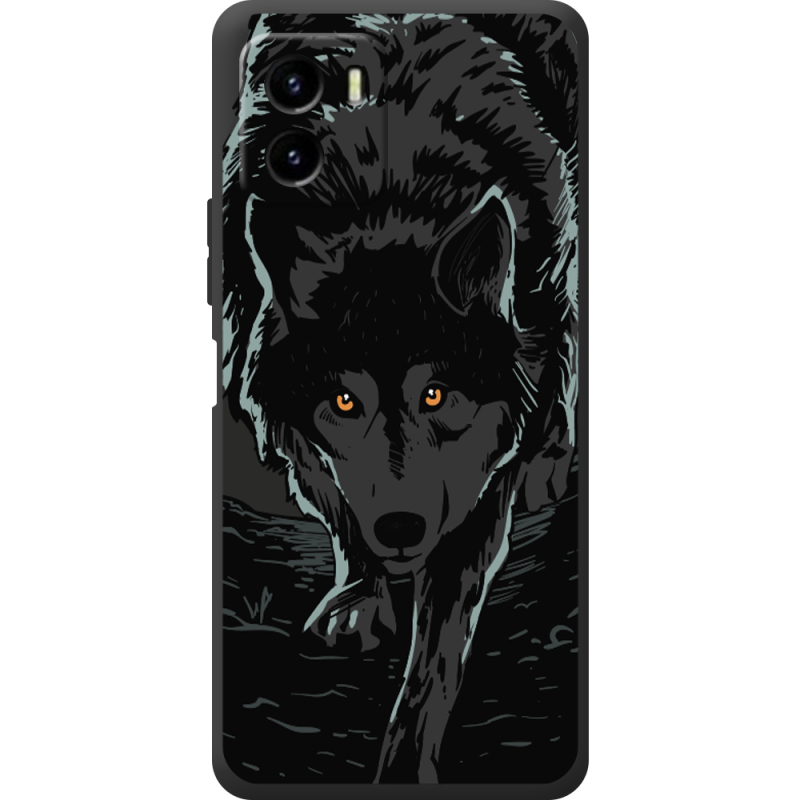 Черный чехол BoxFace Vivo Y15S Wolf