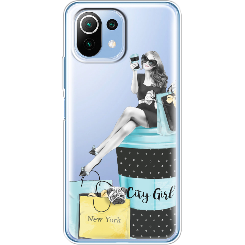 Прозрачный чехол BoxFace Xiaomi Mi 11 Lite City Girl