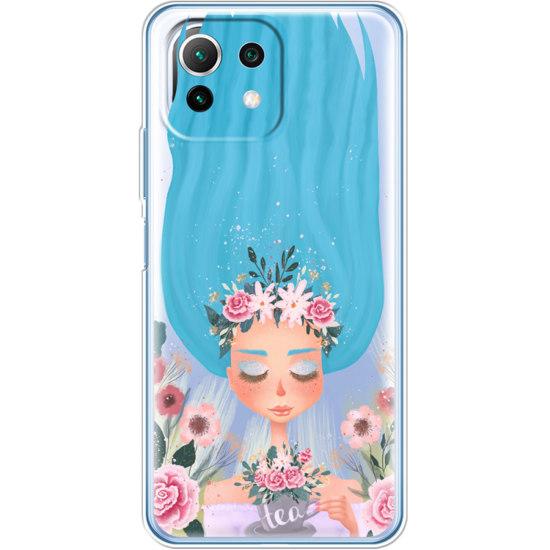 Прозрачный чехол BoxFace Xiaomi Mi 11 Lite Blue Hair