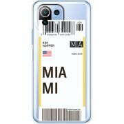 Прозрачный чехол BoxFace Xiaomi Mi 11 Lite Ticket Miami