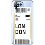Прозрачный чехол BoxFace Xiaomi Mi 11 Lite Ticket London