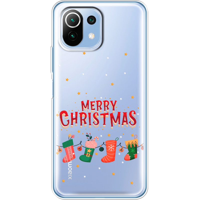 Прозрачный чехол BoxFace Xiaomi Mi 11 Lite Merry Christmas