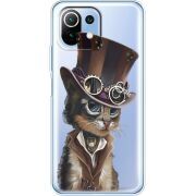 Прозрачный чехол BoxFace Xiaomi Mi 11 Lite Steampunk Cat