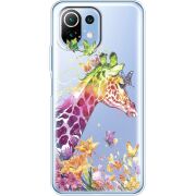 Прозрачный чехол BoxFace Xiaomi Mi 11 Lite Colorful Giraffe