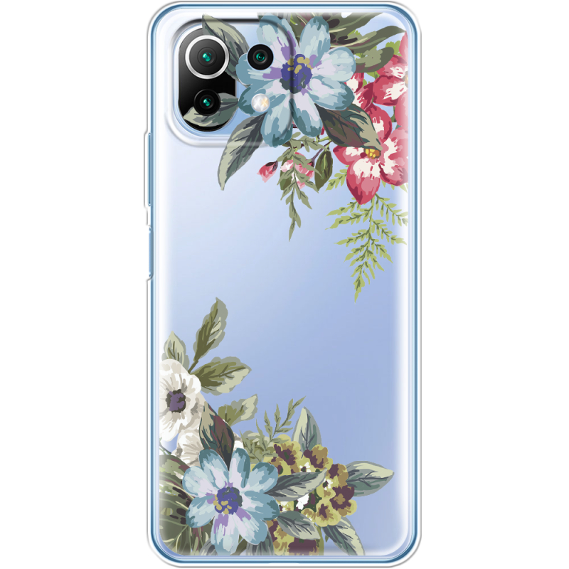 Прозрачный чехол BoxFace Xiaomi Mi 11 Lite Floral