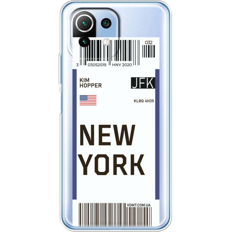 Прозрачный чехол BoxFace Xiaomi 11 Lite 5G NE Ticket New York