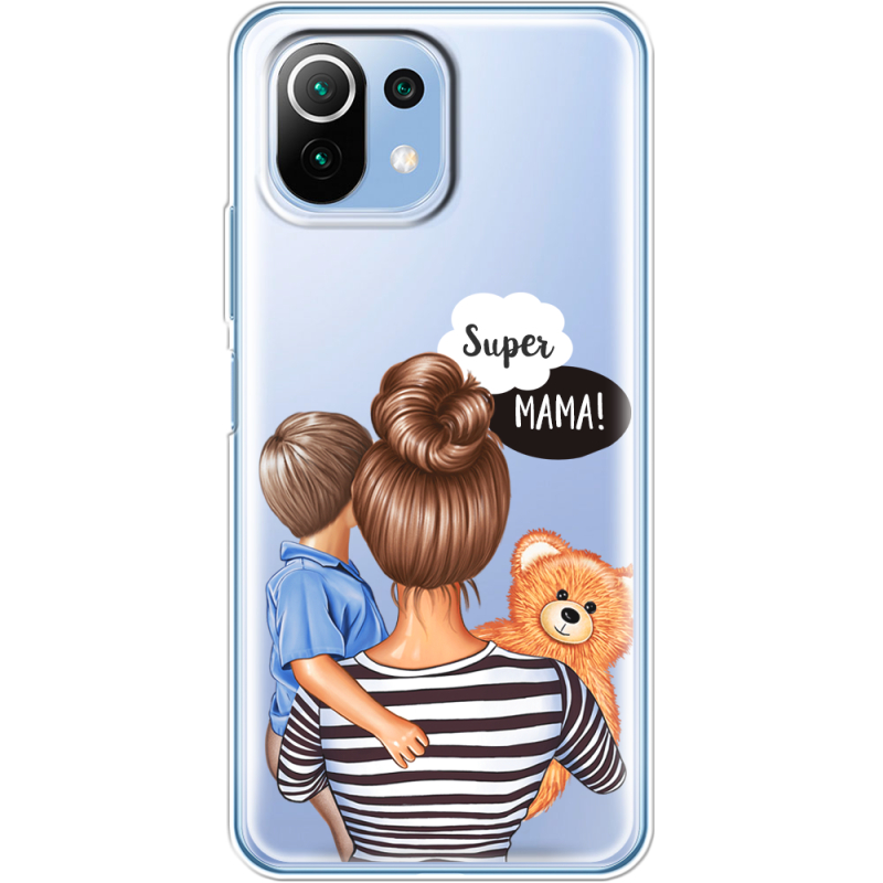 Прозрачный чехол BoxFace Xiaomi 11 Lite 5G NE Super Mama and Son