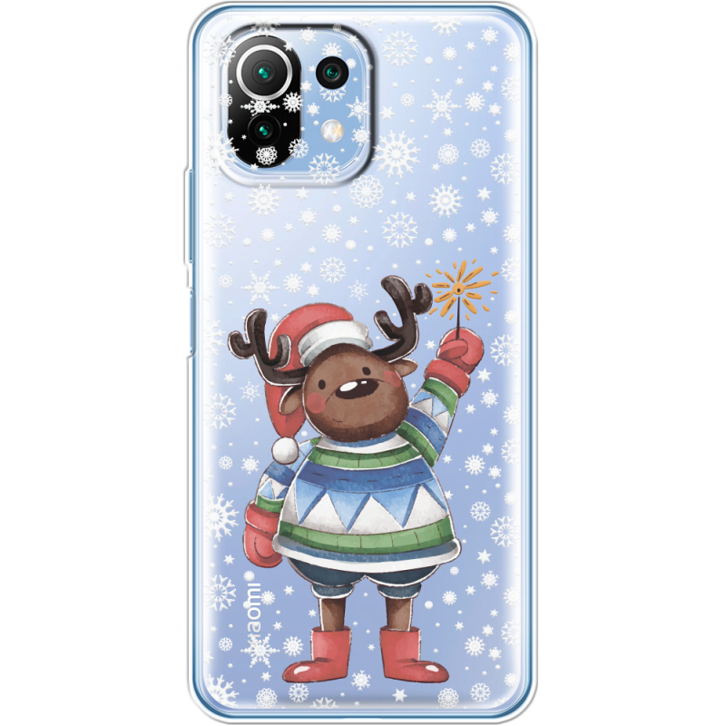 Прозрачный чехол BoxFace Xiaomi 11 Lite 5G NE Christmas Deer with Snow
