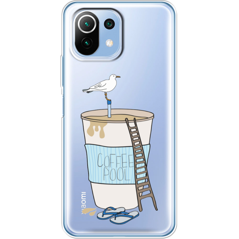Прозрачный чехол BoxFace Xiaomi 11 Lite 5G NE Segull in Cofee Pool