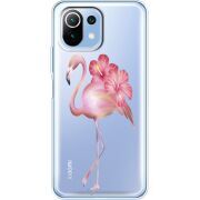 Прозрачный чехол BoxFace Xiaomi 11 Lite 5G NE Floral Flamingo