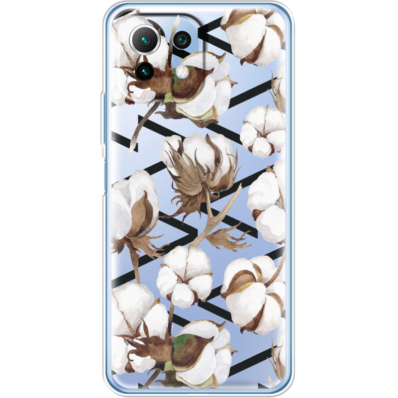 Прозрачный чехол BoxFace Xiaomi 11 Lite 5G NE Cotton flowers