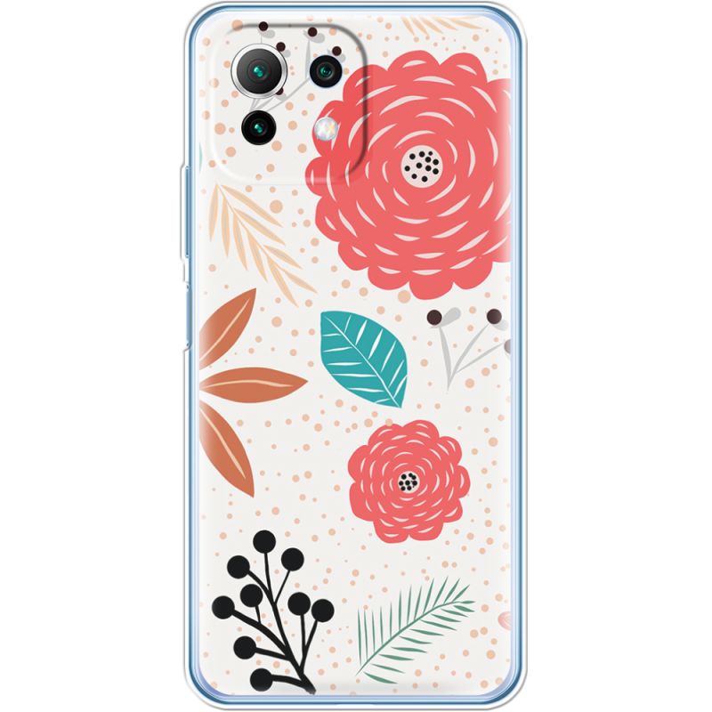 Чехол BoxFace Xiaomi Mi 11 Lite Line Flowers