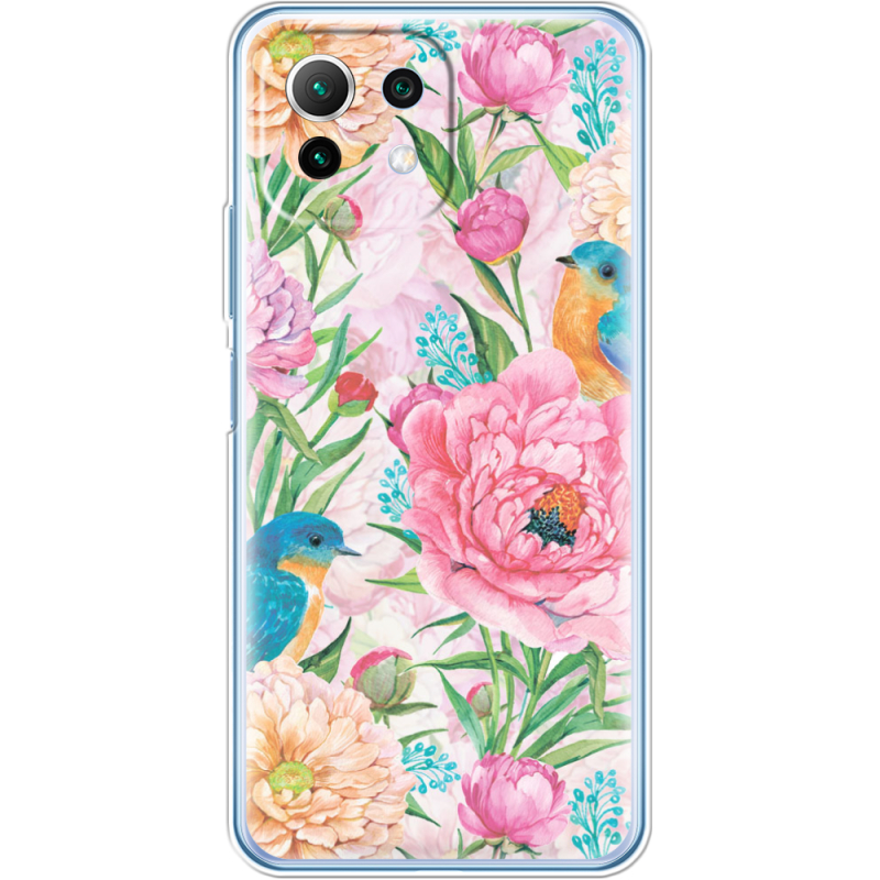 Чехол BoxFace Xiaomi Mi 11 Lite Birds in Flowers