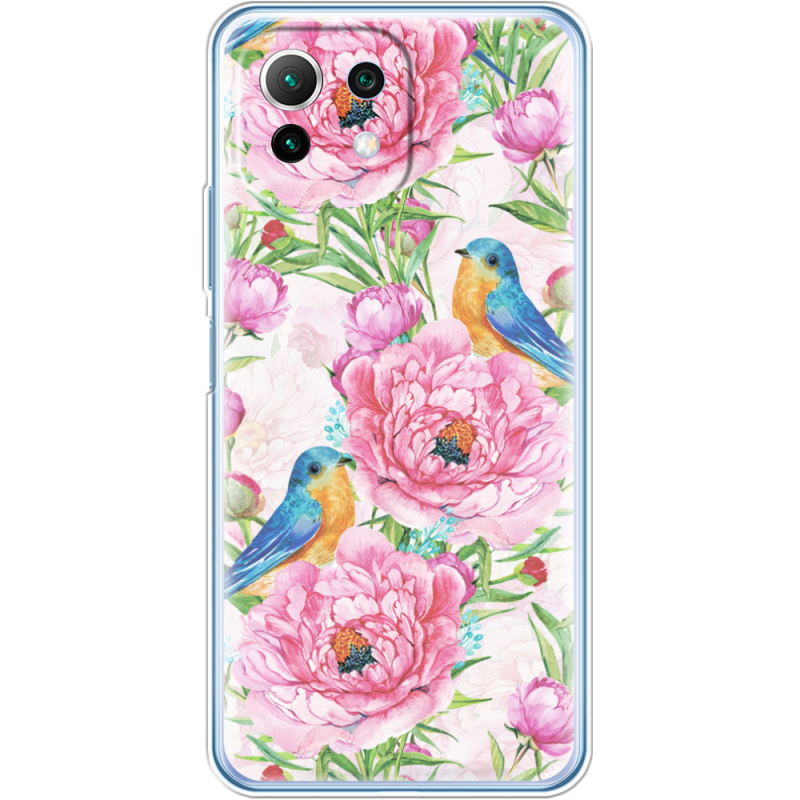 Чехол BoxFace Xiaomi Mi 11 Lite Birds and Flowers