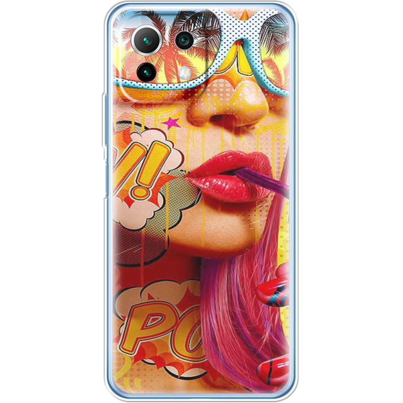 Чехол BoxFace Xiaomi Mi 11 Lite Yellow Girl Pop Art