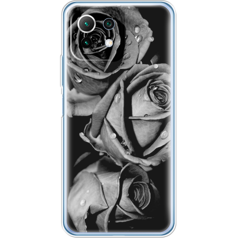 Чехол BoxFace Xiaomi Mi 11 Lite Black and White Roses