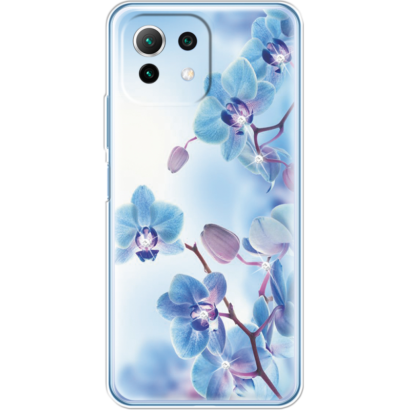 Чехол со стразами Xiaomi Mi 11 Lite Orchids