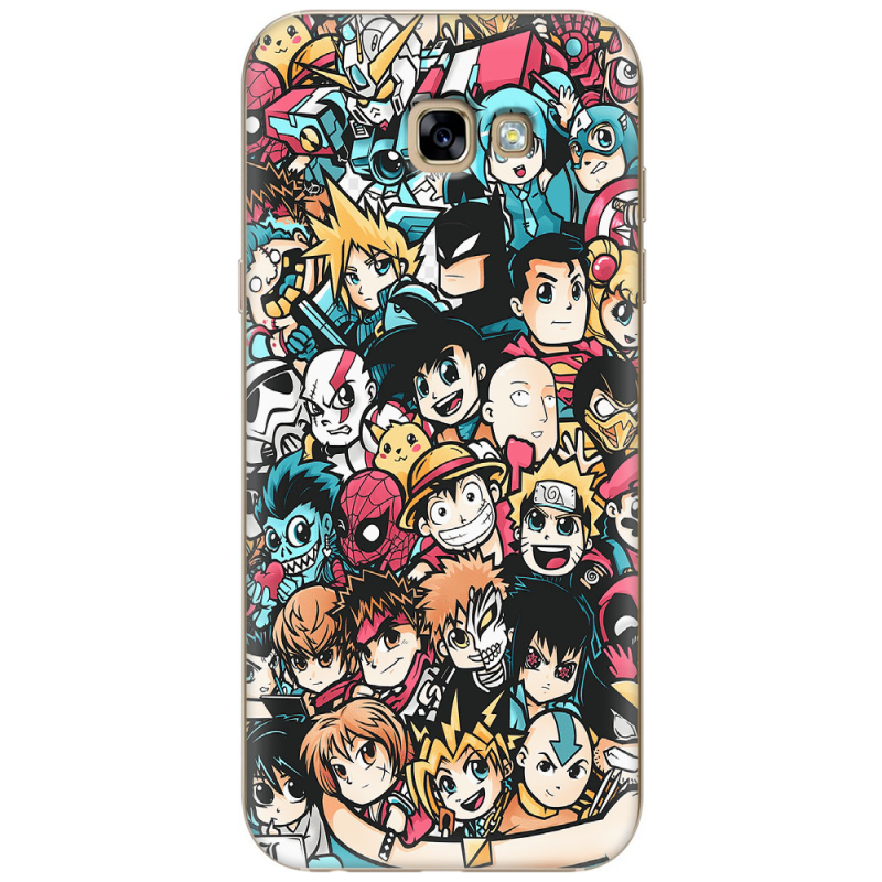 Чехол Uprint Samsung A720 Galaxy A7 2017 Anime Stickers