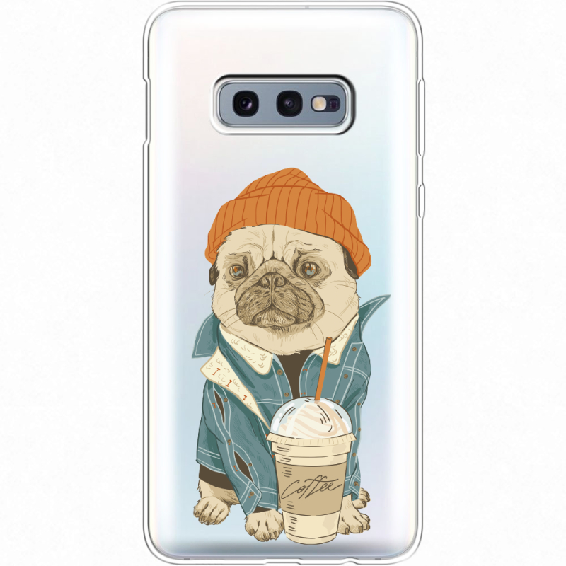 Прозрачный чехол Uprint Samsung G970 Galaxy S10e Dog Coffeeman