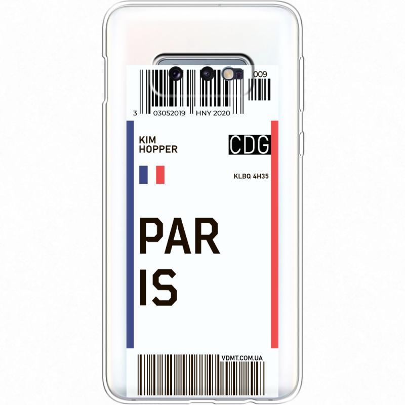 Прозрачный чехол Uprint Samsung G970 Galaxy S10e Ticket Paris