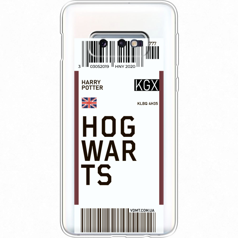 Прозрачный чехол Uprint Samsung G970 Galaxy S10e Ticket Hogwarts