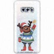 Прозрачный чехол Uprint Samsung G970 Galaxy S10e Christmas Deer with Snow