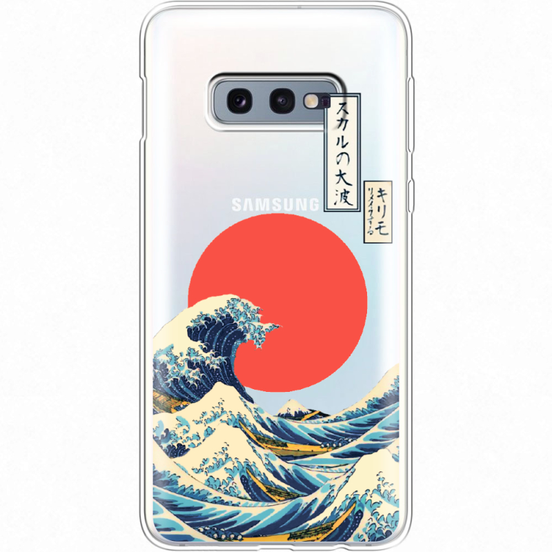Прозрачный чехол Uprint Samsung G970 Galaxy S10e Большая волна в Канагаве