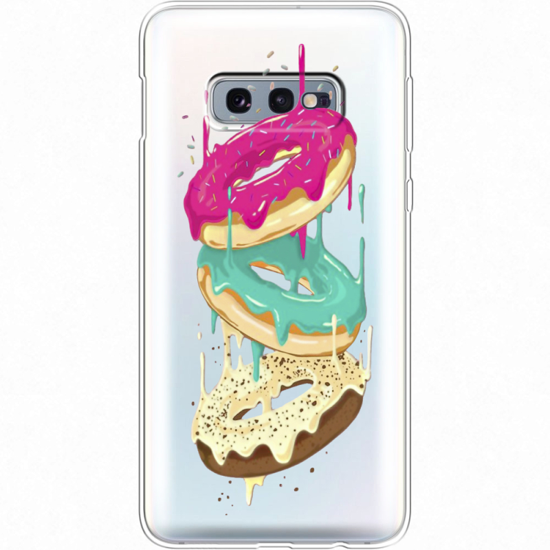 Прозрачный чехол Uprint Samsung G970 Galaxy S10e Donuts
