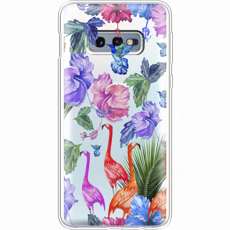 Прозрачный чехол Uprint Samsung G970 Galaxy S10e Flamingo