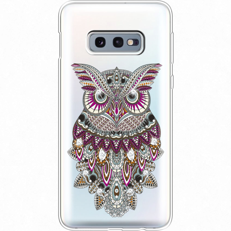 Чехол со стразами Samsung G970 Galaxy S10e Owl