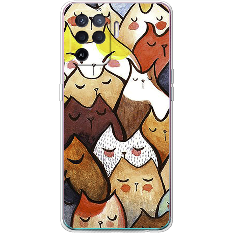 Чехол BoxFace OPPO Reno5 Lite Sleepy Cats