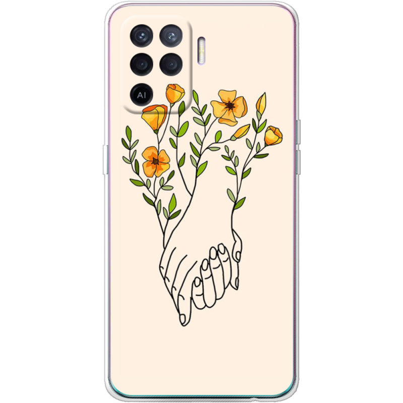 Чехол BoxFace OPPO Reno5 Lite Flower Hands