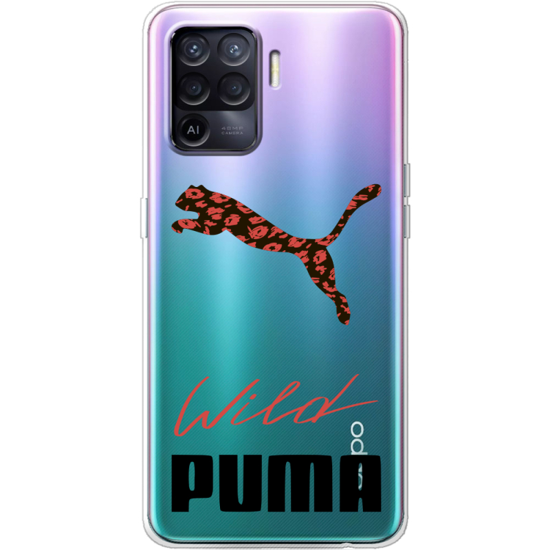 Прозрачный чехол BoxFace OPPO Reno5 Lite Wild Cat