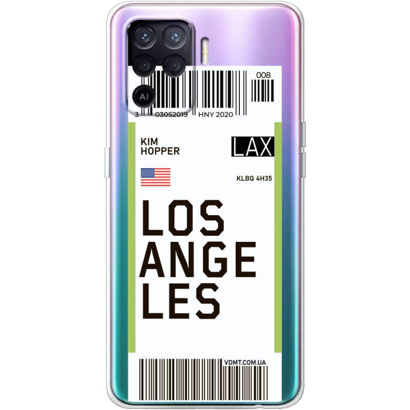 Прозрачный чехол BoxFace OPPO Reno5 Lite Ticket Los Angeles