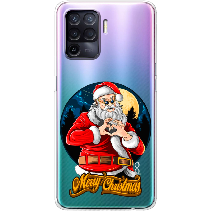 Прозрачный чехол BoxFace OPPO Reno5 Lite Cool Santa