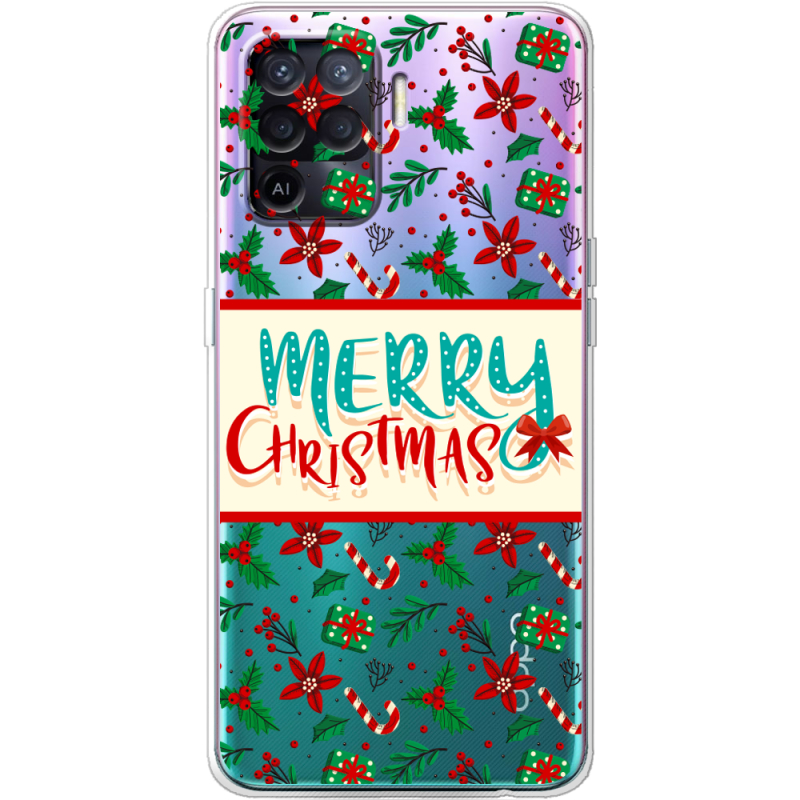 Прозрачный чехол BoxFace OPPO Reno5 Lite Vintage Christmas Pattern