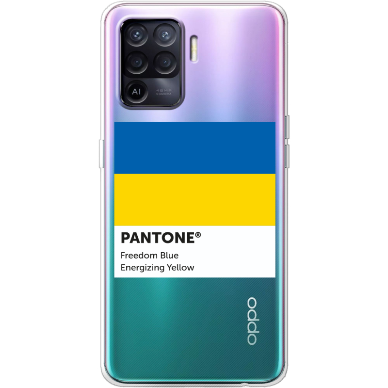Прозрачный чехол BoxFace OPPO Reno5 Lite Pantone вільний синій