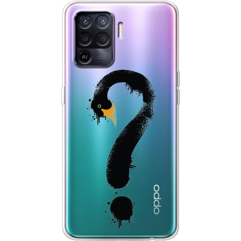 Прозрачный чехол BoxFace OPPO Reno5 Lite Swan question