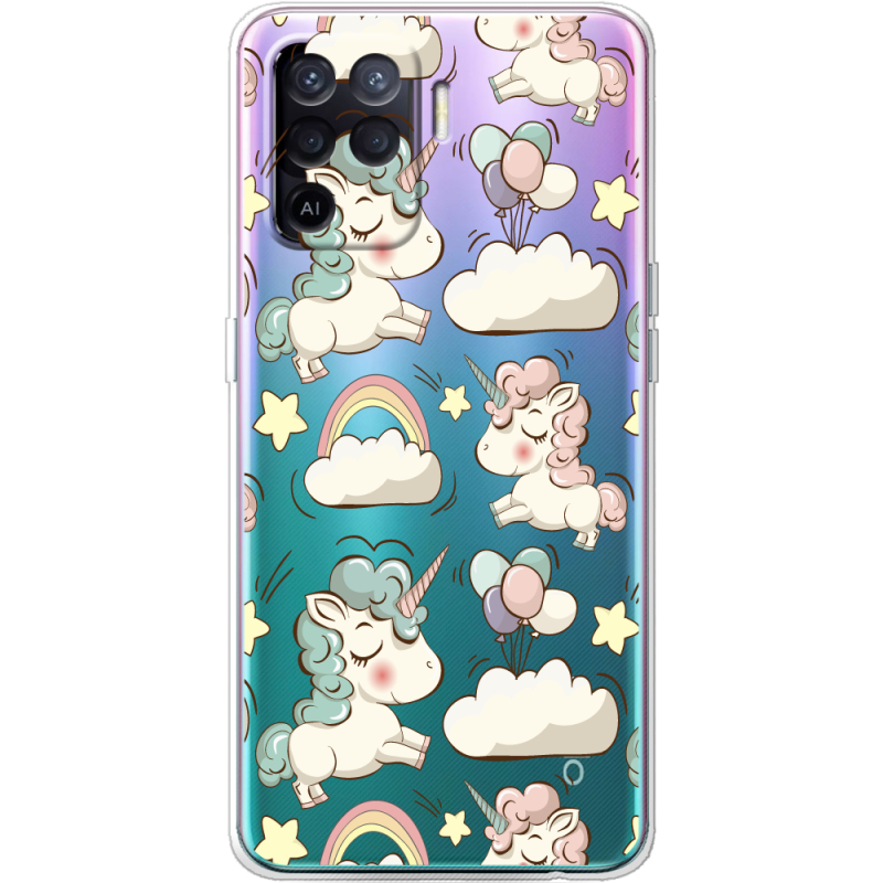 Прозрачный чехол BoxFace OPPO Reno5 Lite Unicorns