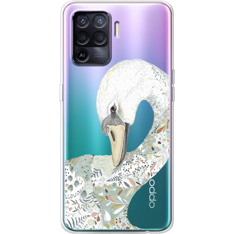 Прозрачный чехол BoxFace OPPO Reno5 Lite Swan