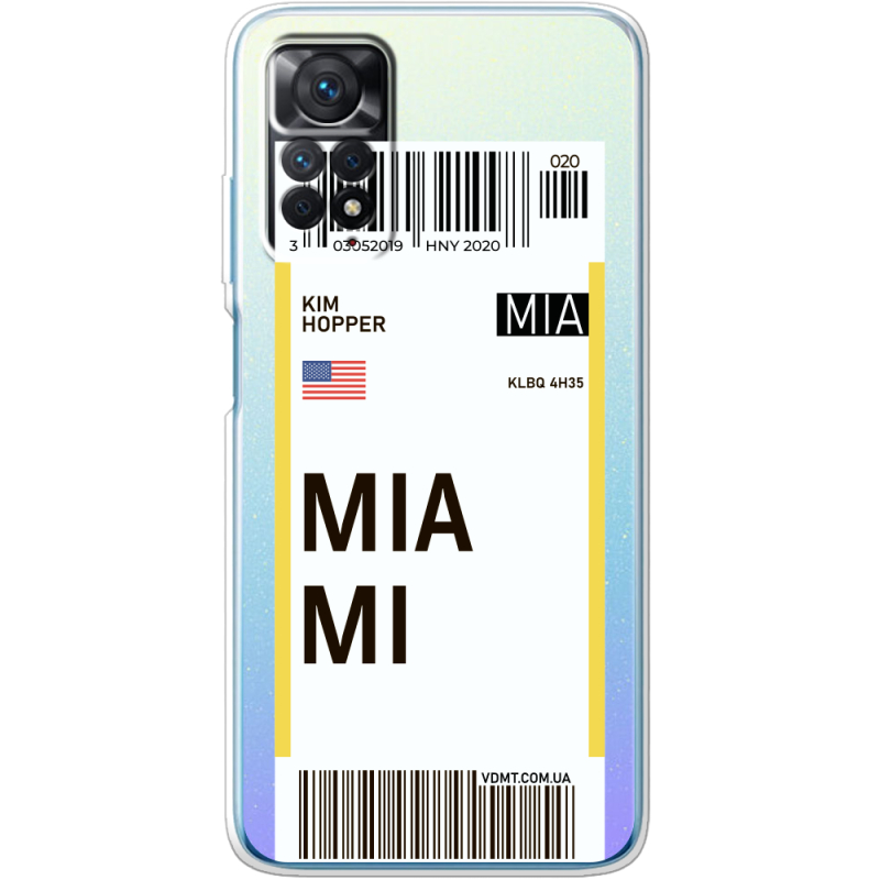 Прозрачный чехол BoxFace Xiaomi Redmi Note 11 Pro / Note 11 Pro 5G Ticket Miami
