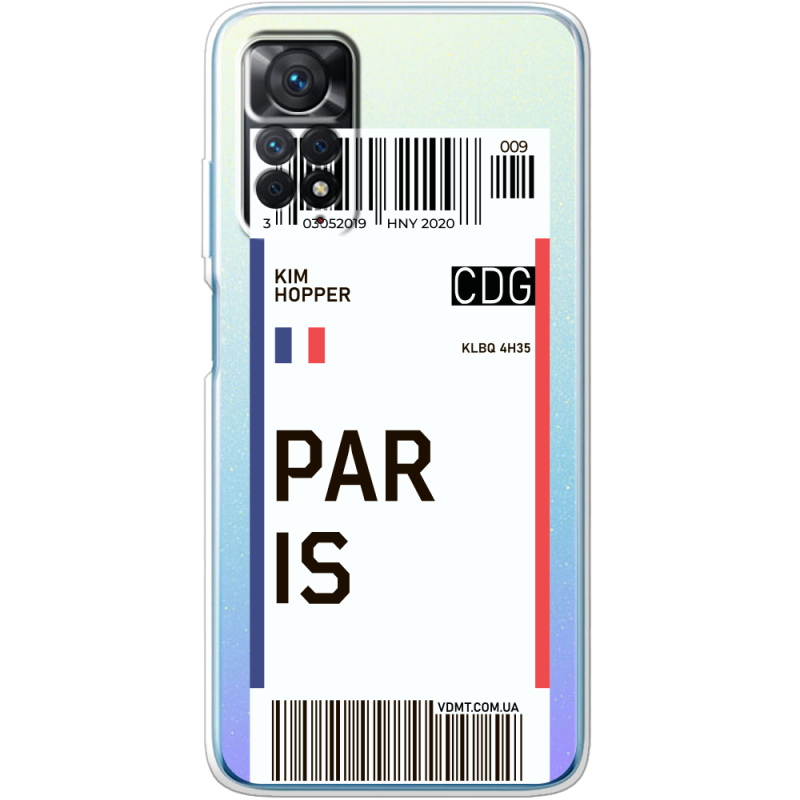 Прозрачный чехол BoxFace Xiaomi Redmi Note 11 Pro / Note 11 Pro 5G Ticket Paris