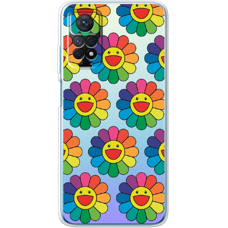 Прозрачный чехол BoxFace Xiaomi Redmi Note 11 Pro / Note 11 Pro 5G Hippie Flowers