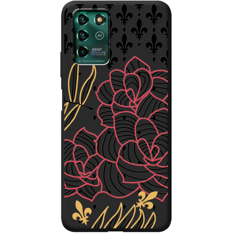 Черный чехол BoxFace ZTE Blade V30 Vita FranceFlowers