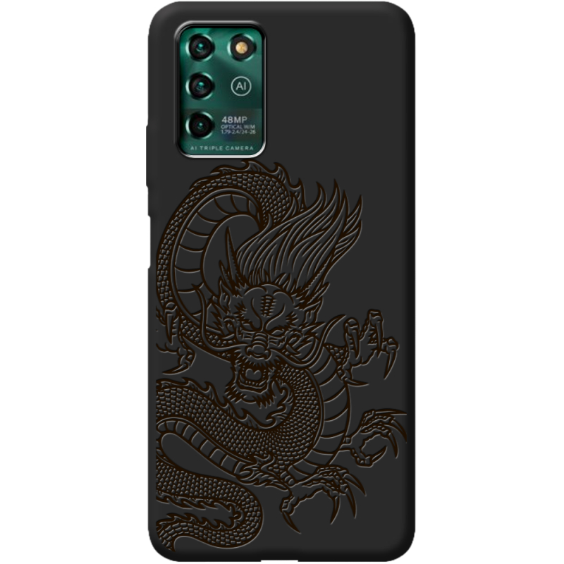 Черный чехол BoxFace ZTE Blade V30 Vita Chinese Dragon