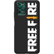 Черный чехол BoxFace ZTE Blade V30 Vita Free Fire White Logo