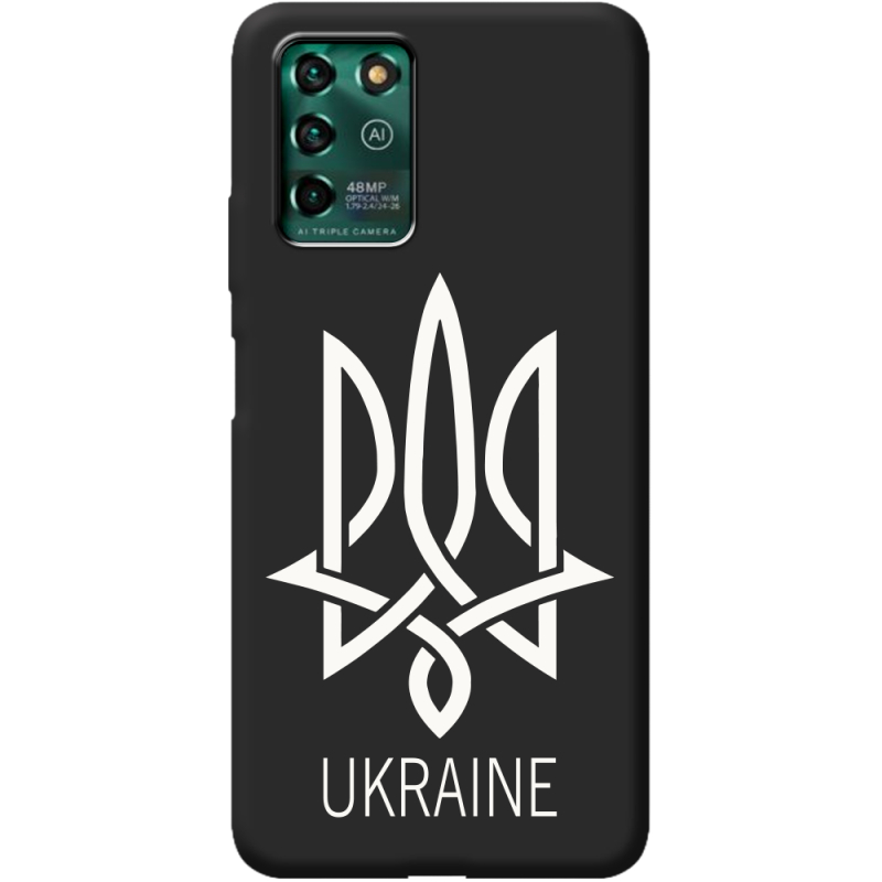 Черный чехол BoxFace ZTE Blade V30 Vita Тризуб монограмма ukraine