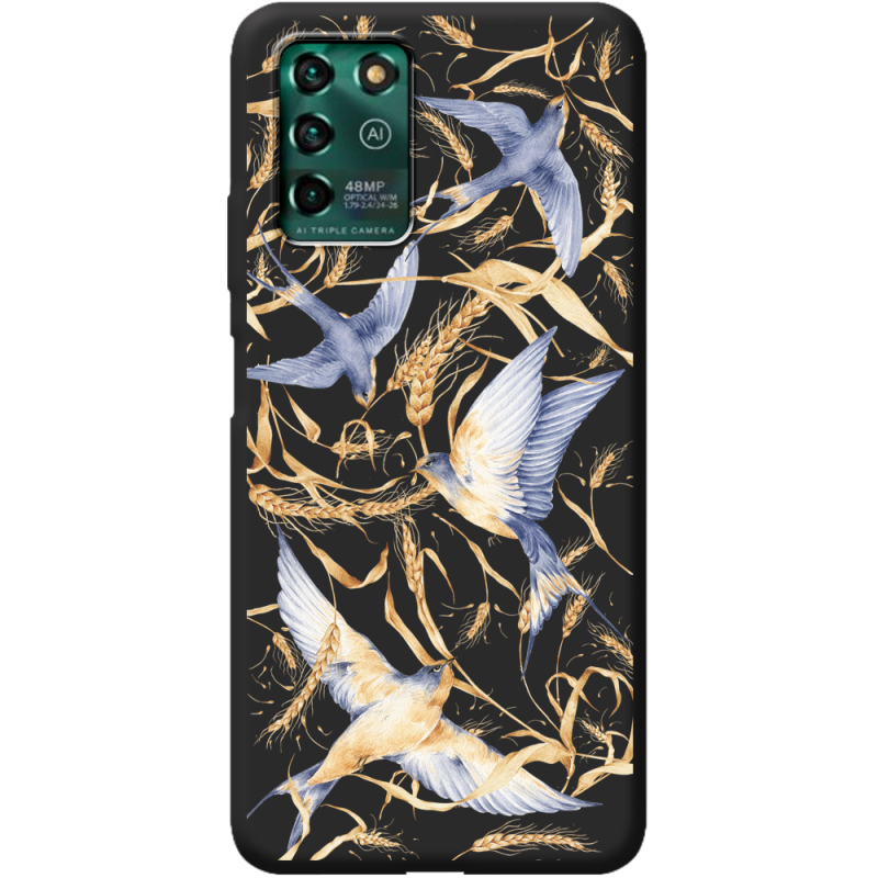 Черный чехол BoxFace ZTE Blade V30 Vita Ластівки
