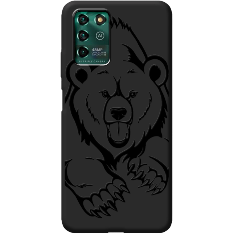 Черный чехол BoxFace ZTE Blade V30 Vita Grizzly Bear