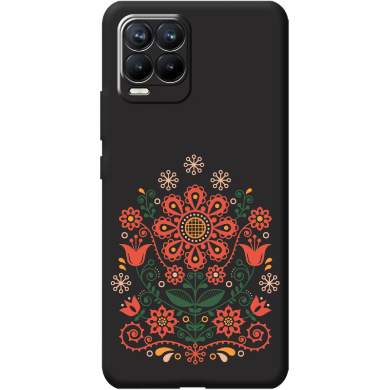 Черный чехол BoxFace Realme 8 Ukrainian Ornament